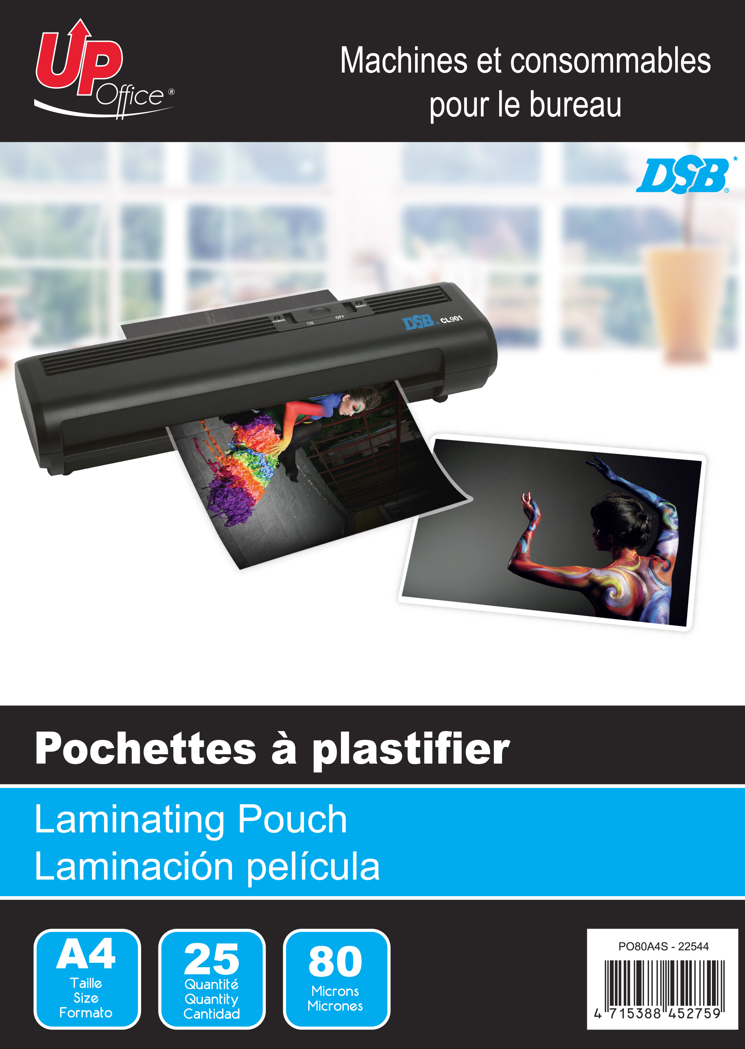 Pochettes de plastification A4 - Epaisseur : 125 microns par face - Boîte  de 100 - Pochettes Plastifieusesfavorable à acheter dans notre magasin